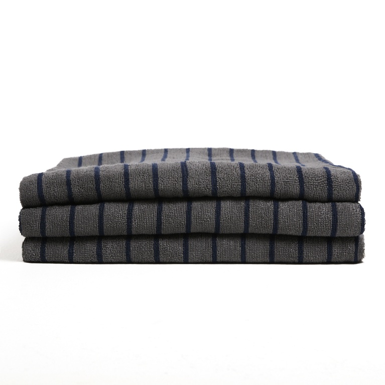 Stripe towel 90x150 Grey